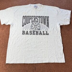 Time Out Cooperstown Home of Baseball T-Shirt Mens XL Made in USA Vintage Style